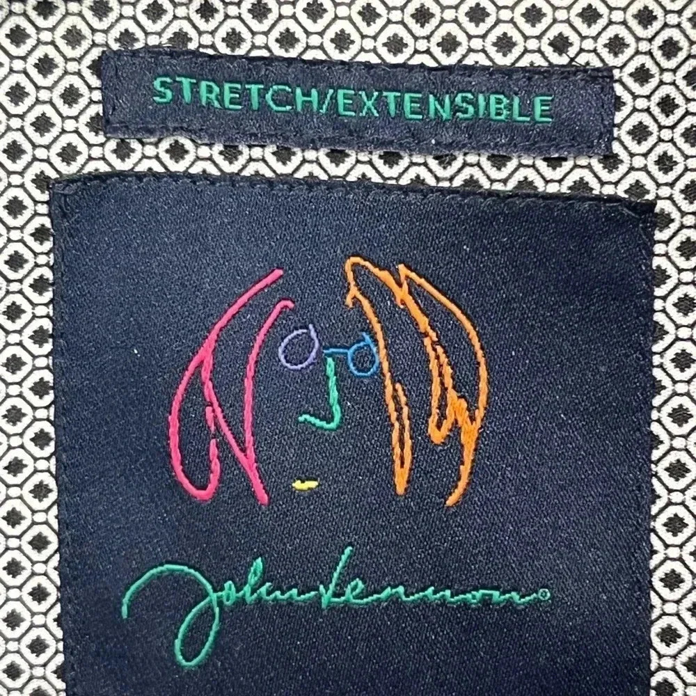 Modern English John Lennon  Medallion Stretch Shirt - Picture 4 of 9